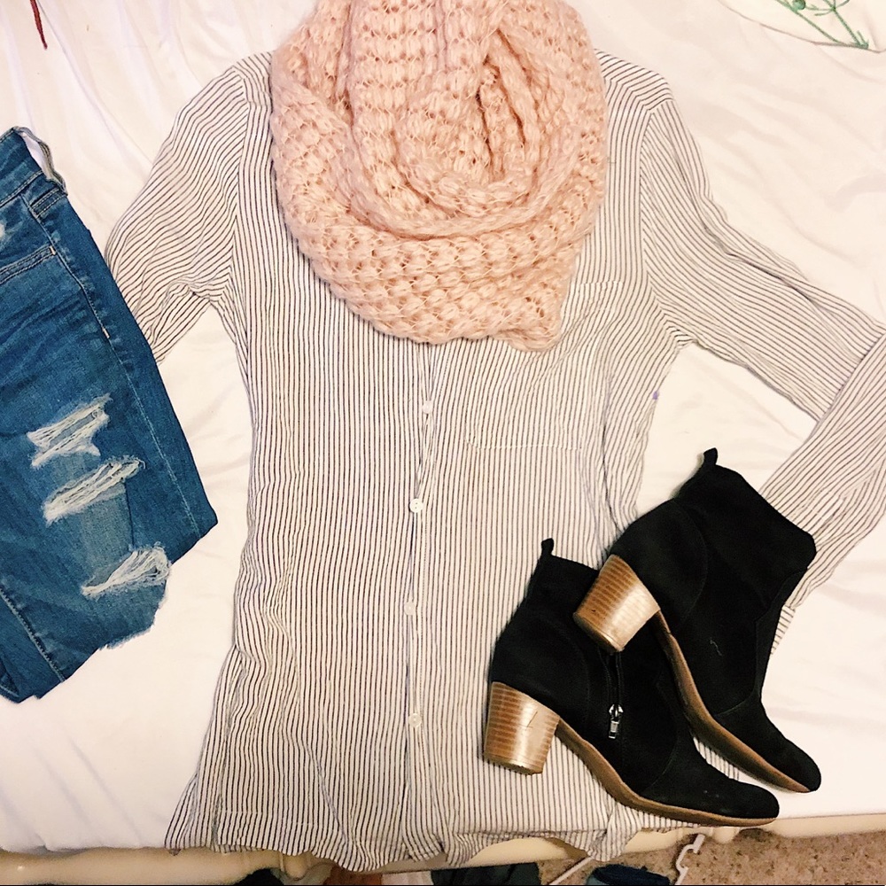 Striped Button Down Blouse